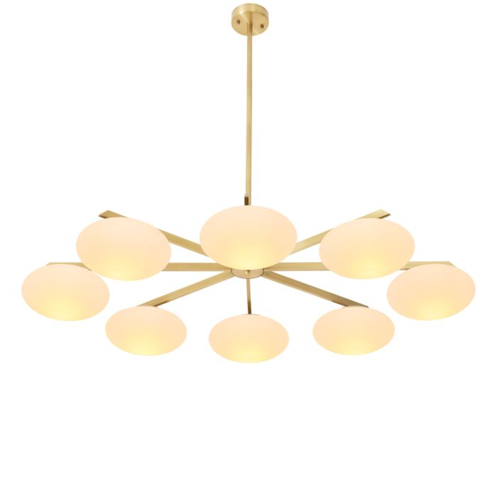 Lustre doré en verre blanc | Eichholtz Evergreen Double