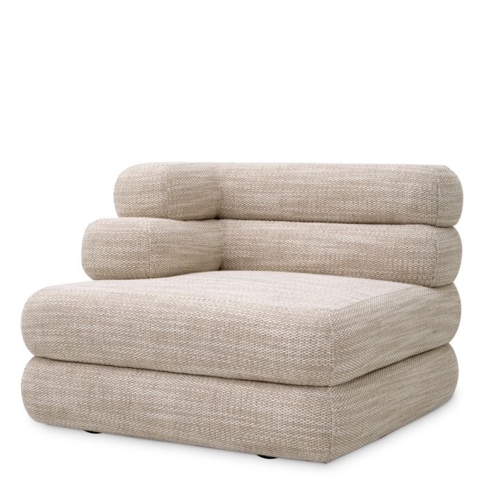 Module d'angle gauche modulable en tissu sable | Eichholtz Malaga