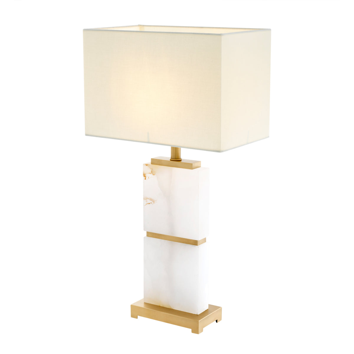 Lampe de table en laiton mat et albâtre | Eichholtz Robbins - vue d'ambiance | REMO-HOME