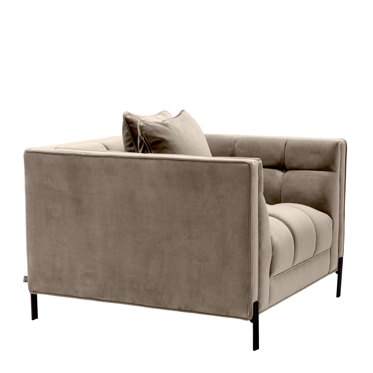 Chaise en velours gris savona | Eichholtz Sienna - vue d'ambiance | REMO-HOME