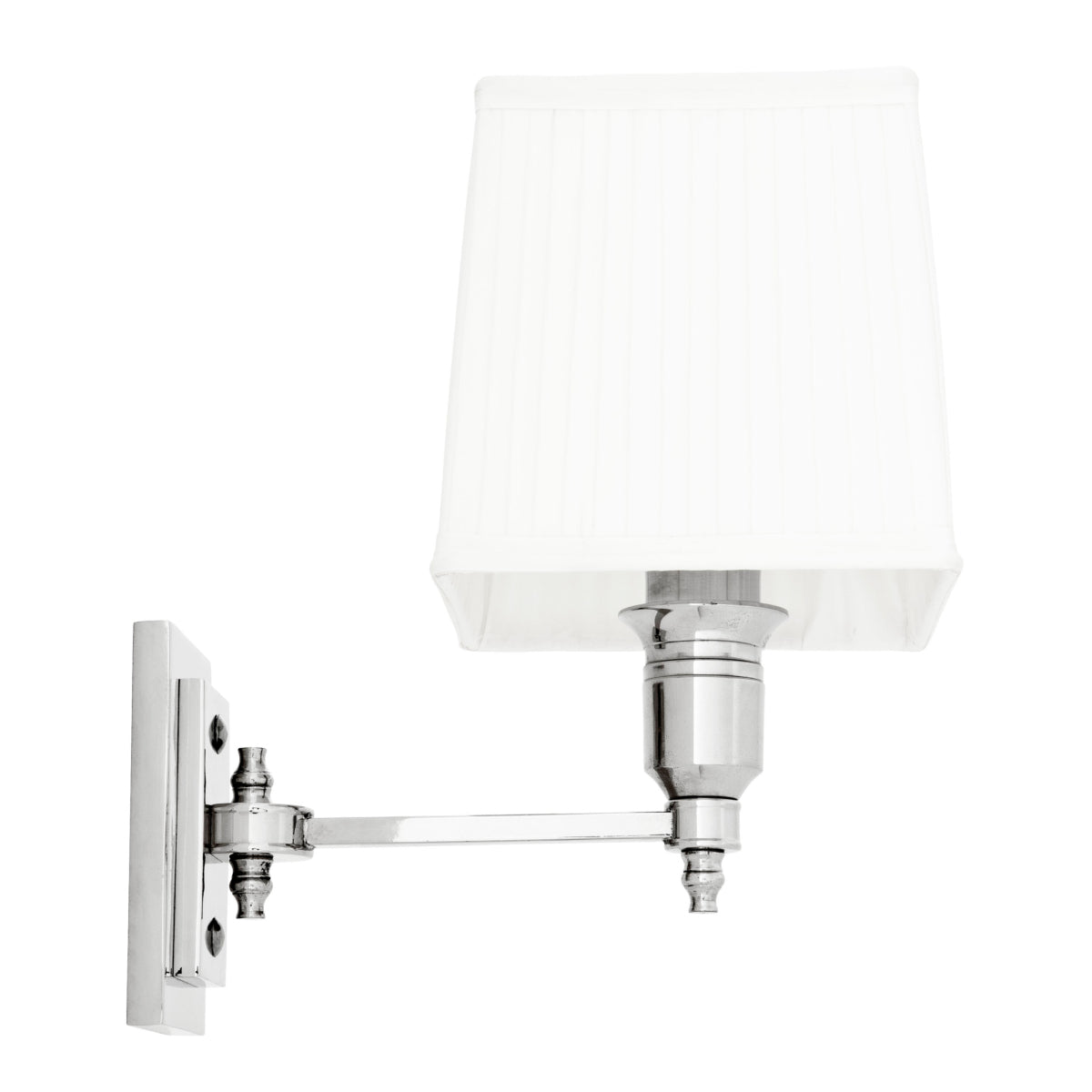 Applique murale en nickel avec abat-jour blanc | Eichholtz Lexington Single - vue d'ambiance | REMO-HOME