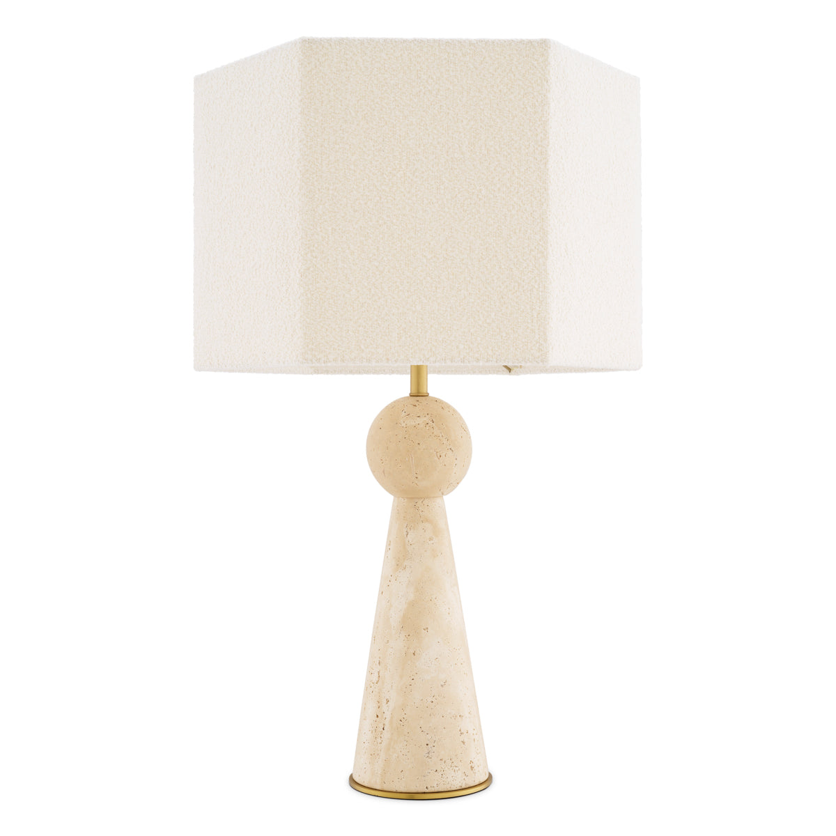 Lampe de table en travertin avec abat-jour | Eichholtz Novak - vue d'ambiance | REMO-HOME