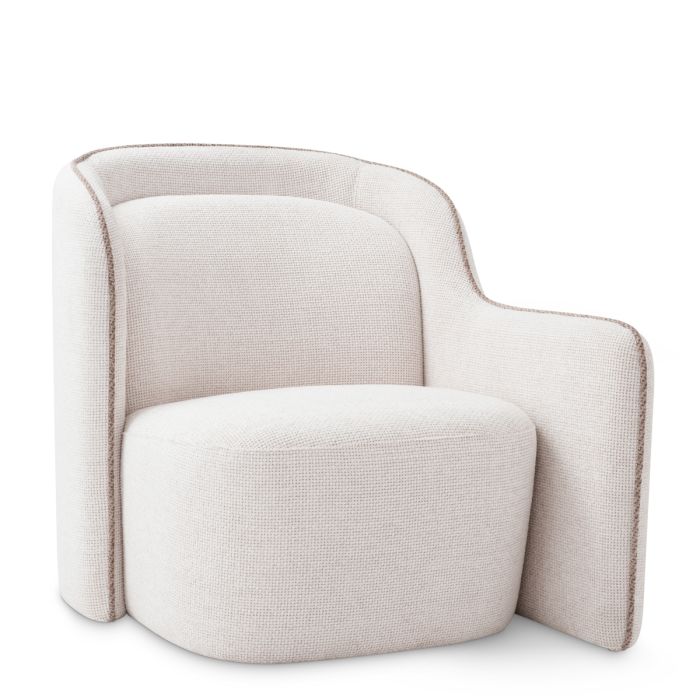 Fauteuil en tissu blans cassé | Eichholtz Barrier D