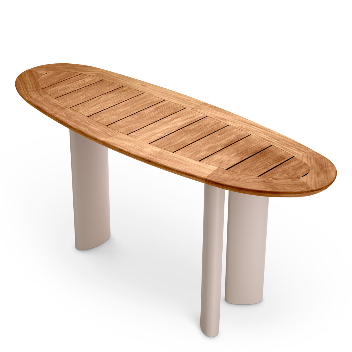 Table console extérieure en teck naturel | Eichholtz Free Form - vue d'ambiance | REMO-HOME