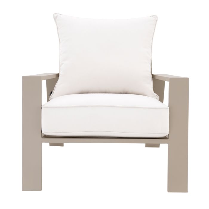 Fauteuil d'extérieur en métal sable | Eichholtz Belle Vue