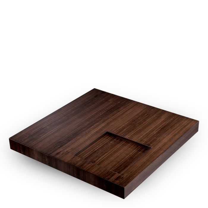Table basse carrée en bois d'eucalyptus brillant | Eichholtz Otus
