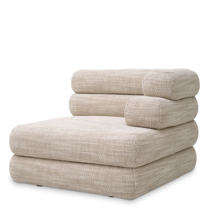 Module d'angle droit modulable en tissu sable | Eichholtz Malaga