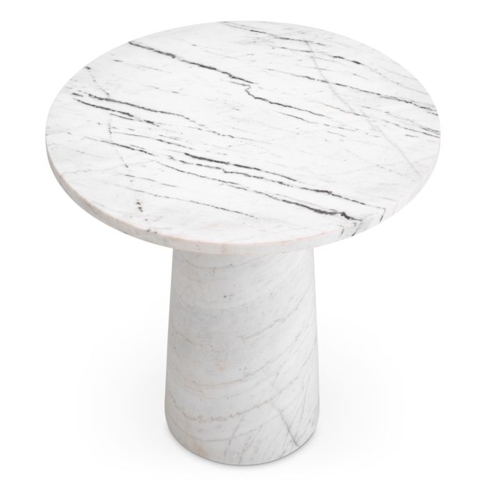 Table d'appoint en marbre blanc | Eichholtz Terry
