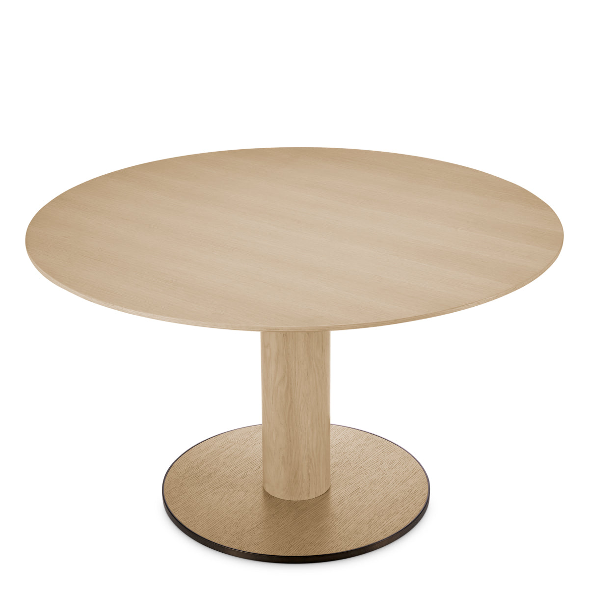 Table de salle à manger en placage chêne naturel et finition bronze | Eichholtz Astro - vue d'ambiance | REMO-HOME