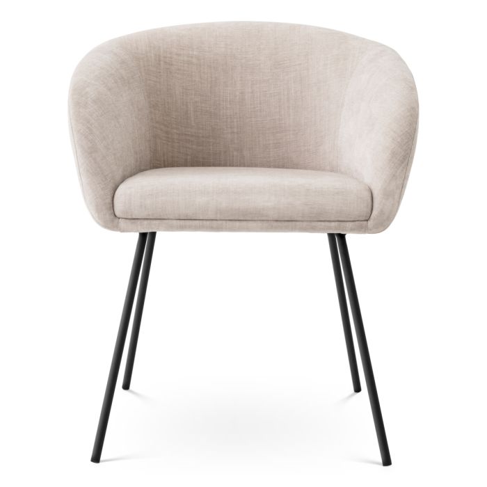 Chaise de salle à manger en tissu beige | Eichholtz Campus