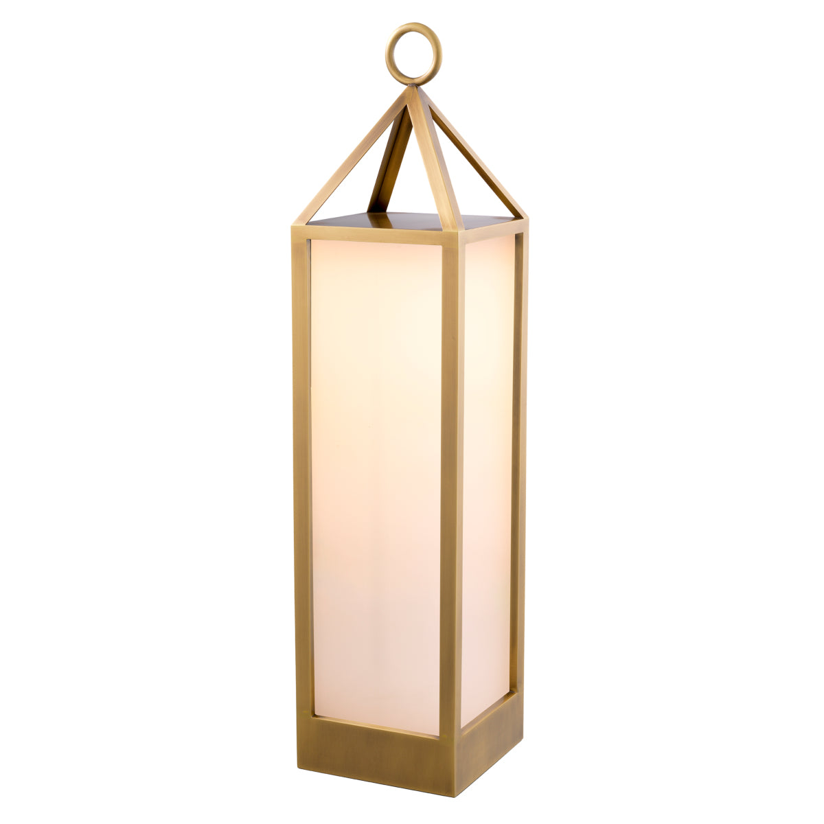 Lampe extérieure en laiton antique et verre blanc | Eichholtz Riserva XL - vue d'ambiance | REMO-HOME