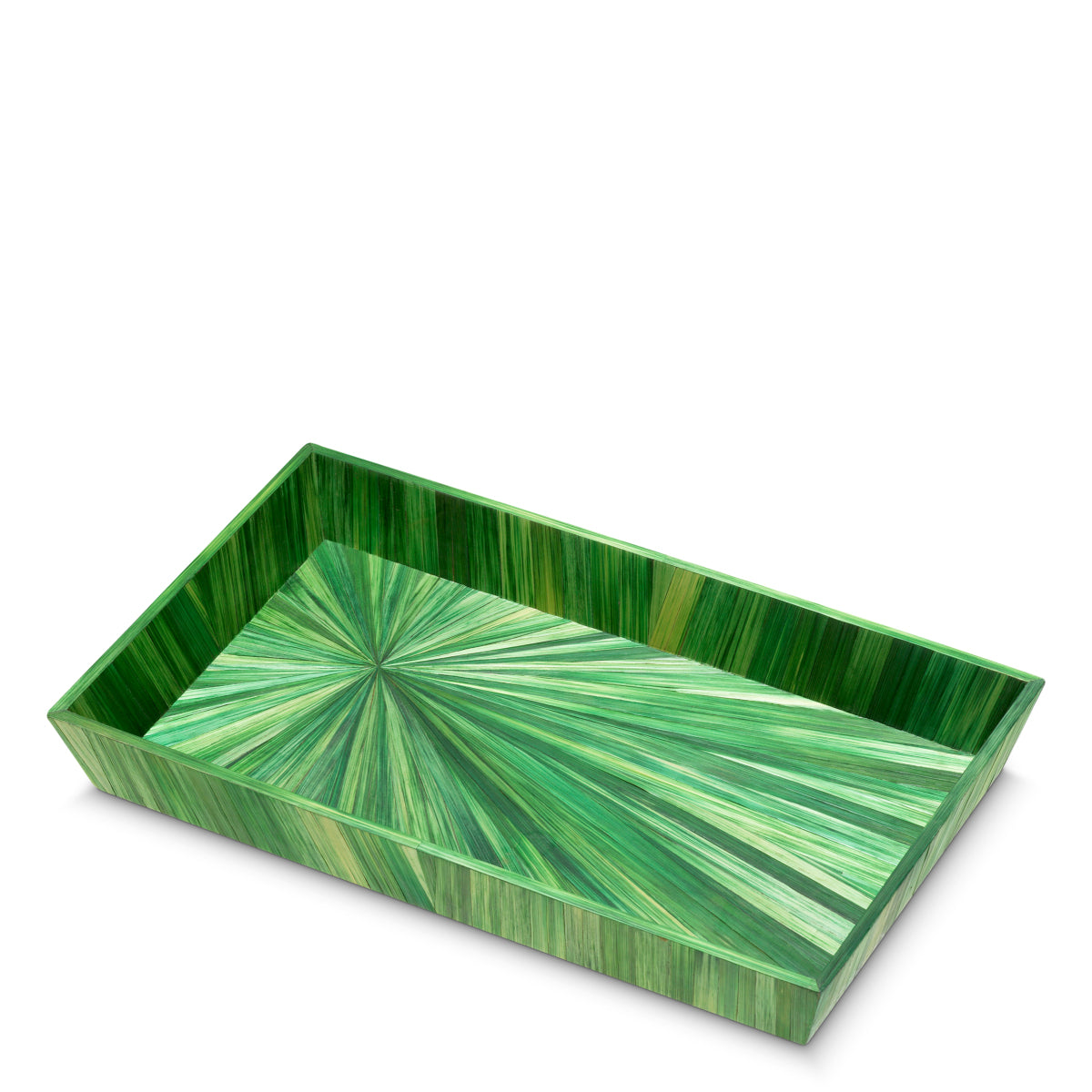 Plateau de bureau en paille marquetée verte | Eichholtz Harvard S - vue d'ambiance | REMO-HOME