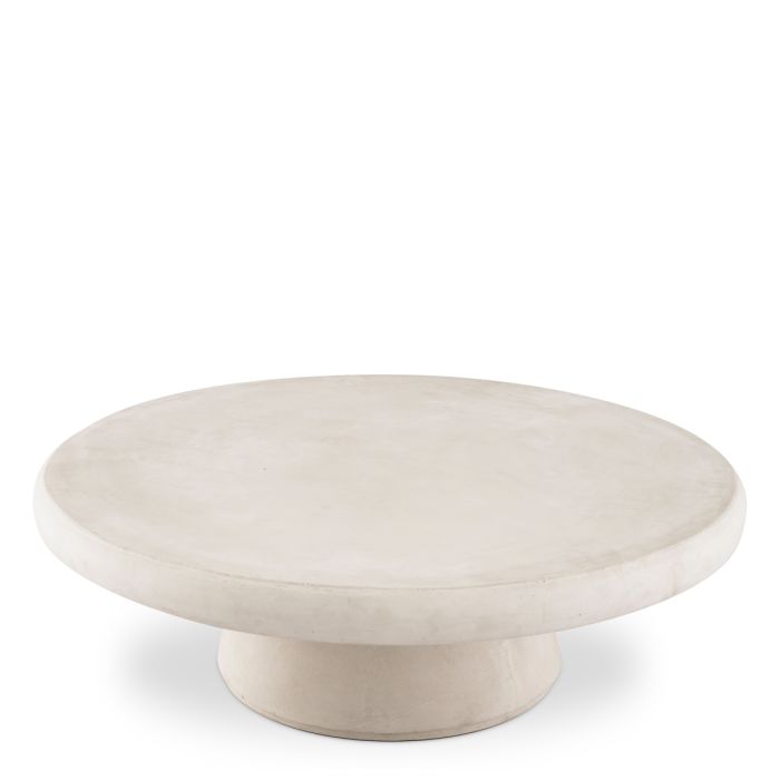 Table basse extérieur en béton crème | Eichholtz Cleon