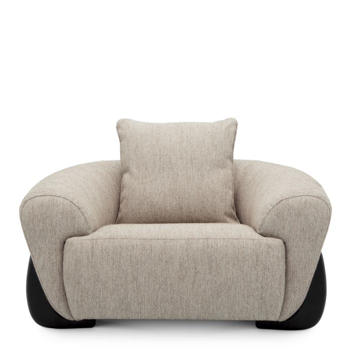Fauteuil en tissu gris clair | Eichholtz Siderno