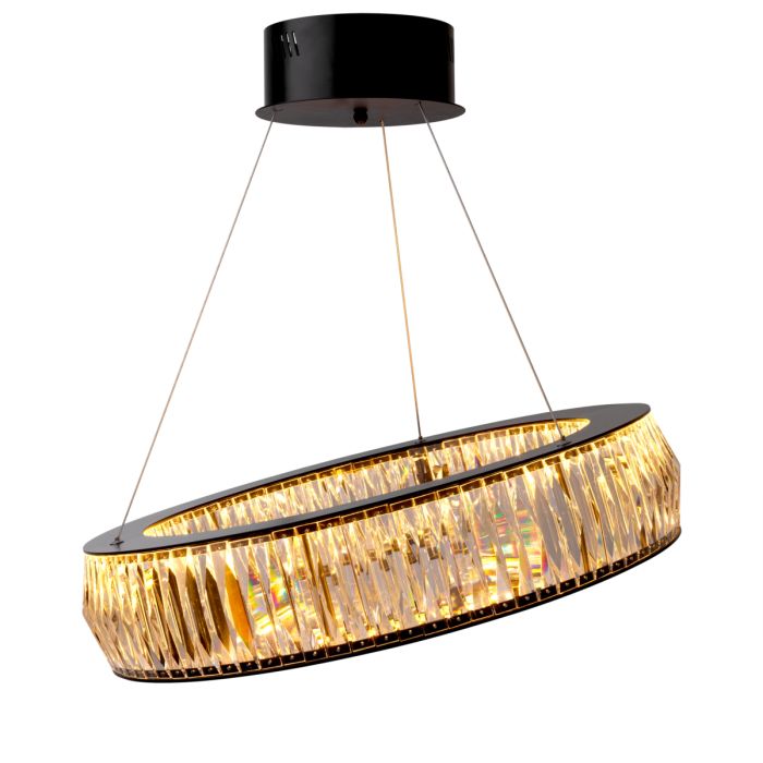 Lustre noir en verre cristal | Eichholtz Vancouver S
