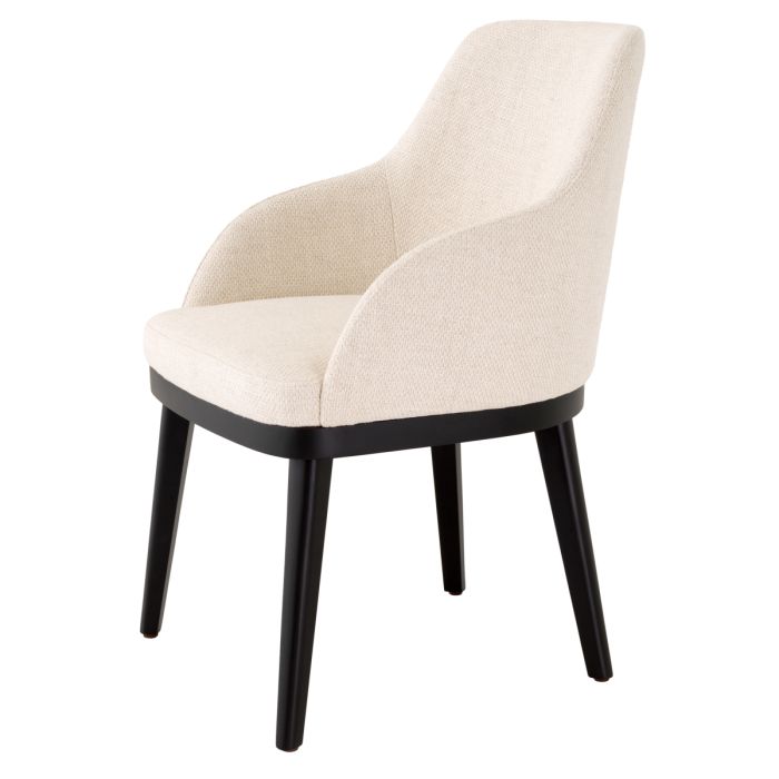 Chaise de salle à manger avec accoudoirs blanc écru | Eichholtz Costa