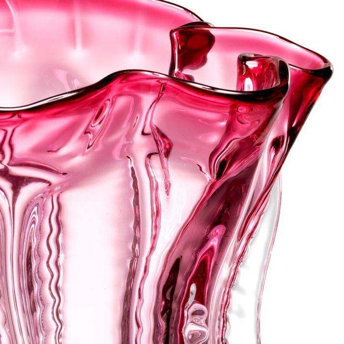 Vase en verre soufflé rose | Eichholtz Caliente S