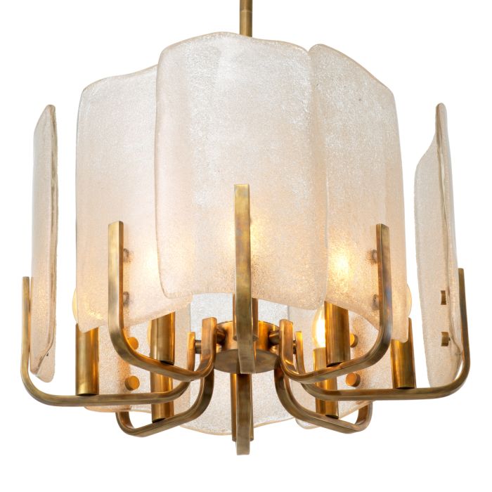 Lustre doré et verre soufflé | Eichholtz Serrano