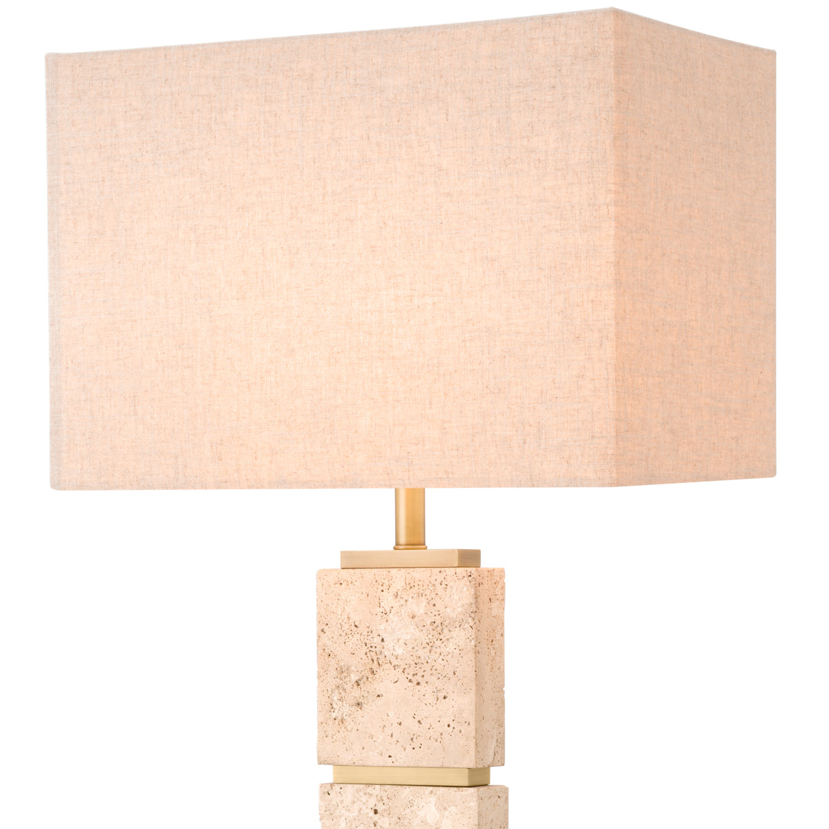 Lampe sur pied en travertin avec abat-jour | Eichholtz Newton - vue d'ambiance | REMO-HOME