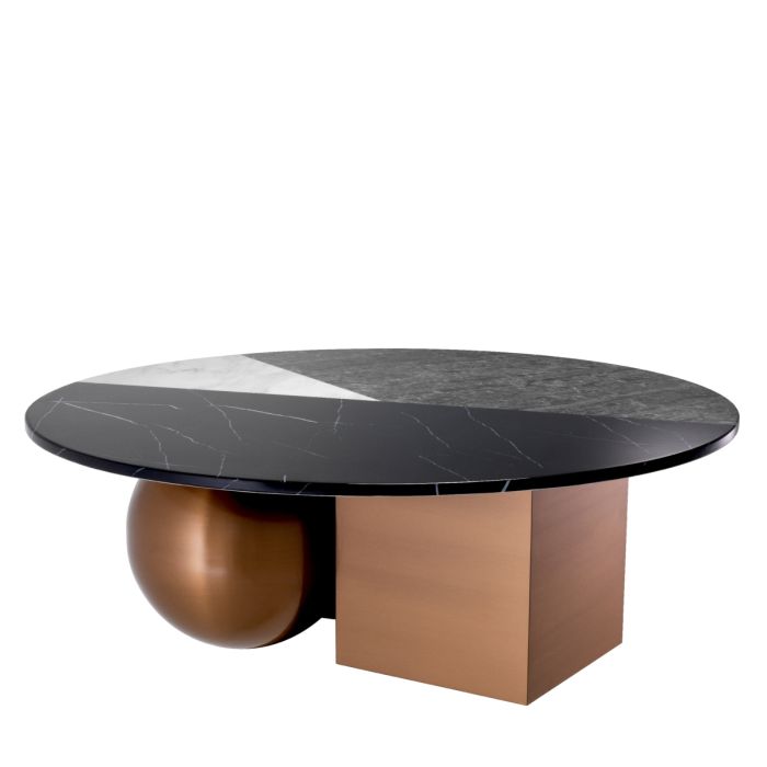 Table basse cuivrée en céramique | Eichholtz Tricolori