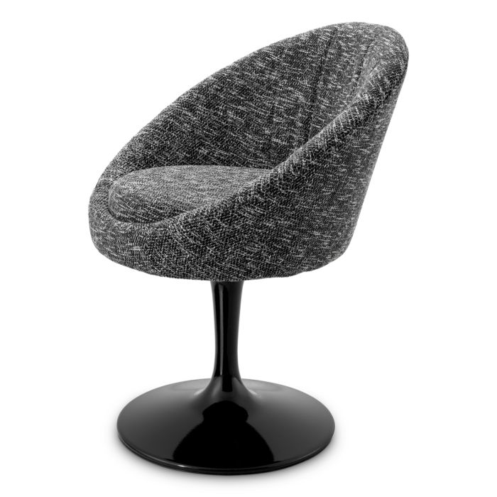 Chaise de salle à manger en tissu noir | Eichholtz O'Neill
