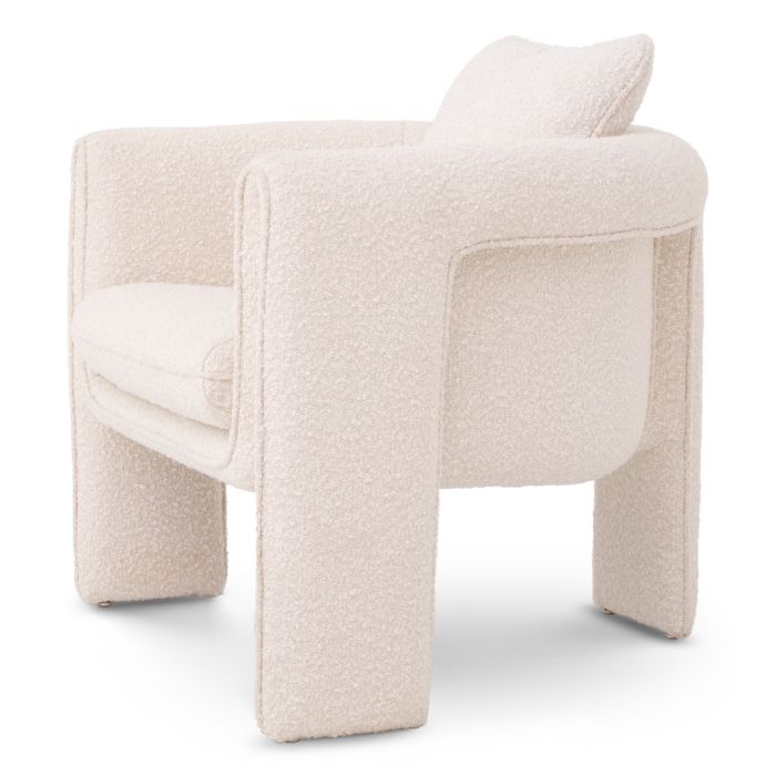 Fauteuil bouclé crème | Eichholtz Toto