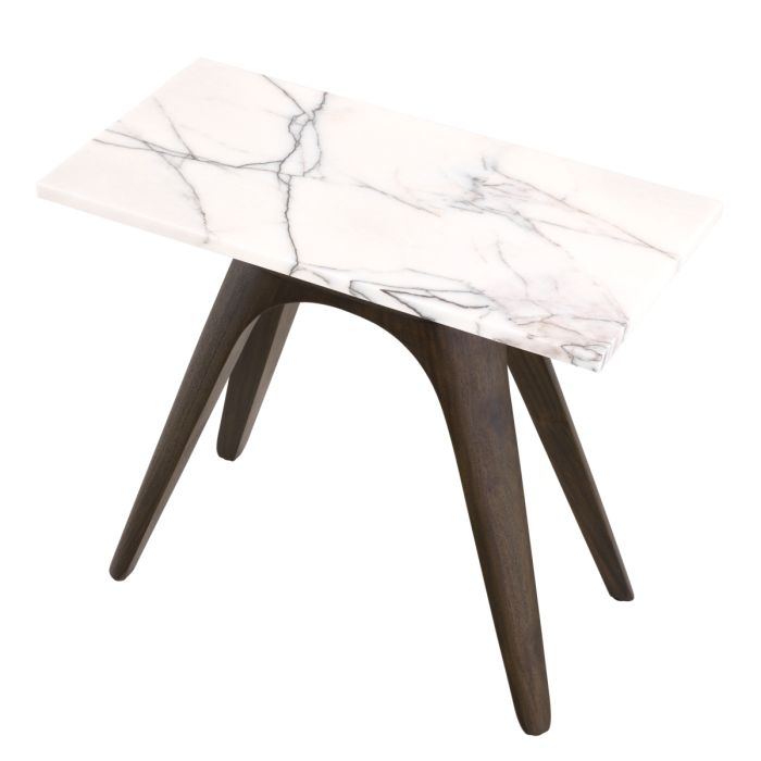 Table d'appoint en marbre blanc | Eichholtz Borre