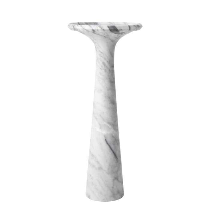 Table d'appoint en marbre blanc | Eichholtz Pompano High