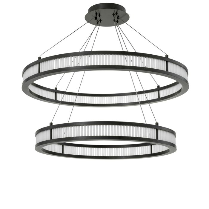 Lustre en bronze et en verre mat | Eichholtz Damien Double