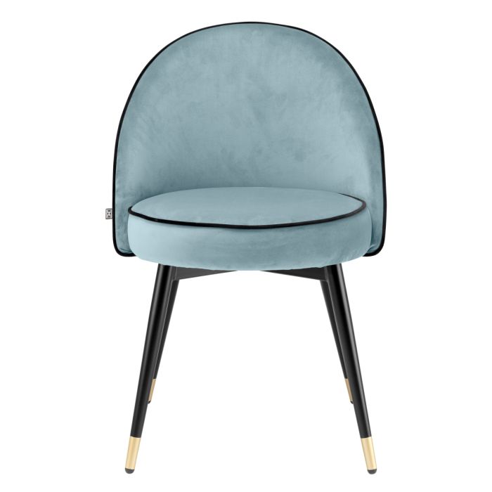 Chaise de salle à manger en velours bleu (lot de 2) | Eichholtz Cooper