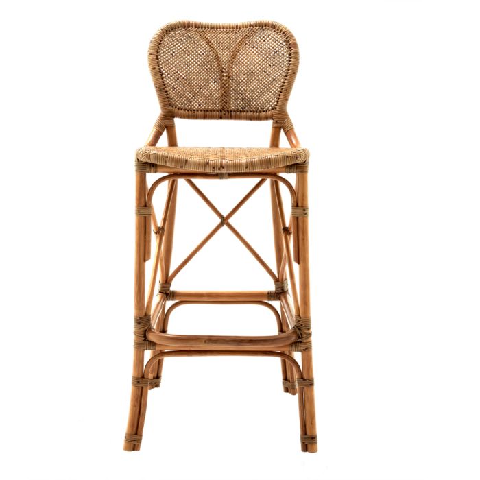 Chaise de comptoir marron en rotin | Eichholtz Colony