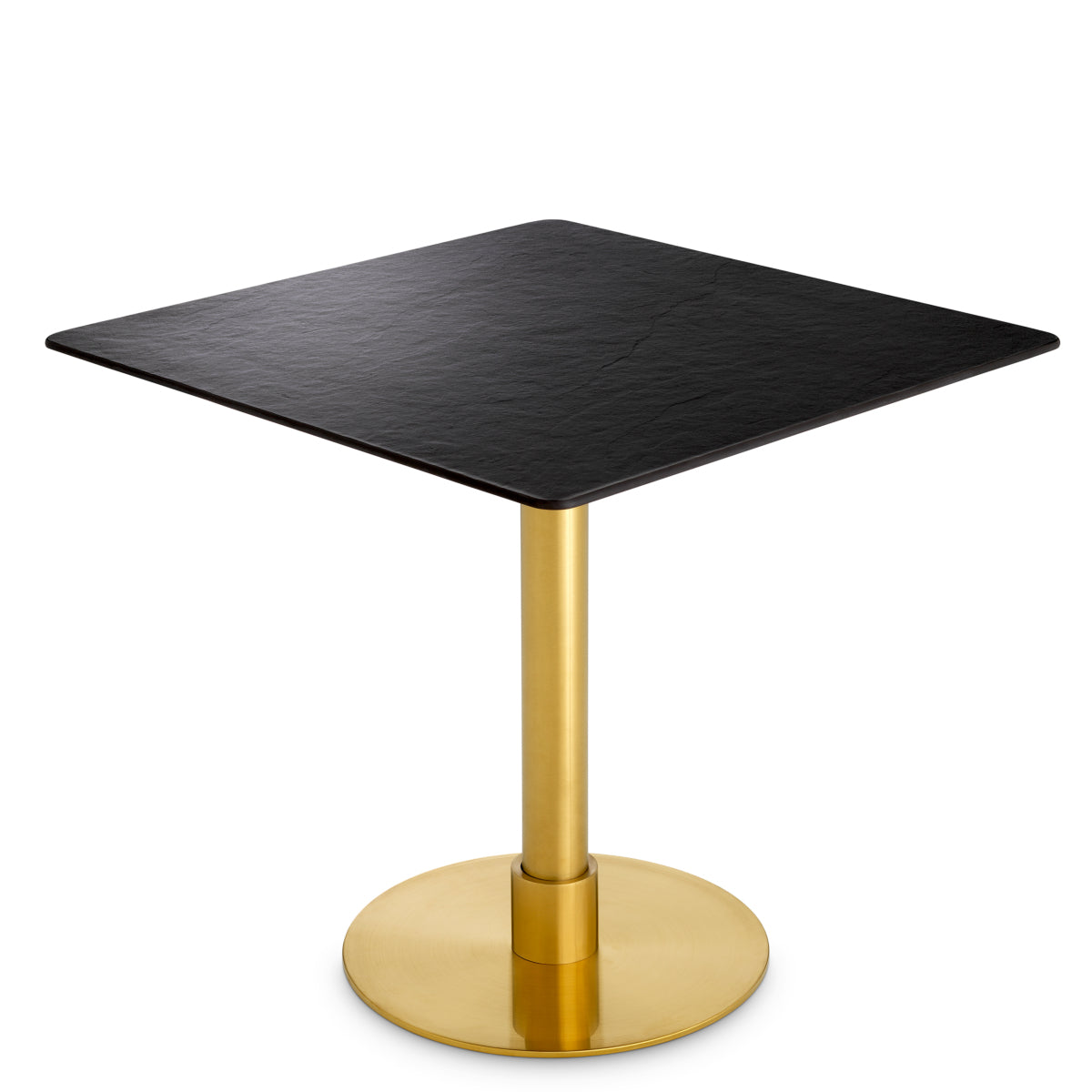 Table à manger en laiton brossé | Eichholtz Terzo Square - vue d'ambiance | REMO-HOME