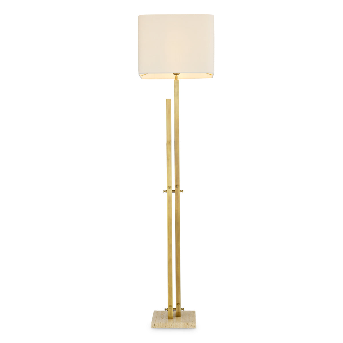 Lampe sur pied en laiton vintage avec abat-jour | Eichholtz Destino - vue d'ambiance | REMO-HOME