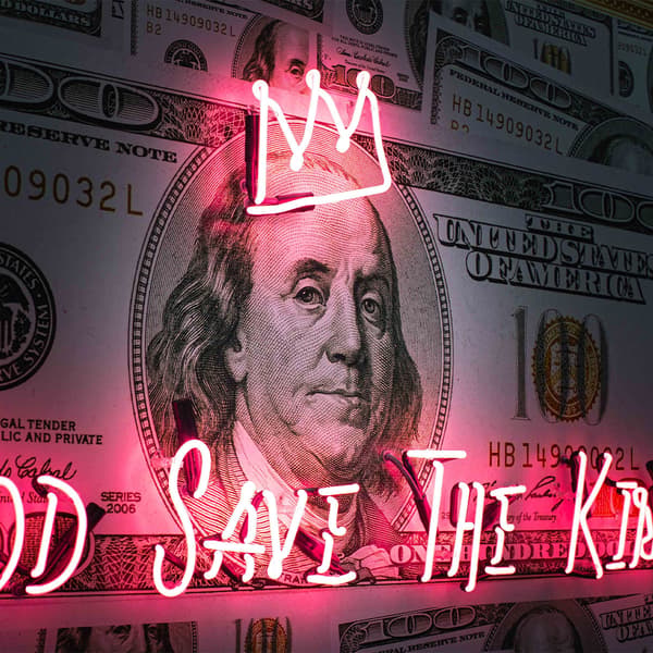 Sculpture néon God Save The King | Andrew Martin - vue de détail | REMO-HOME