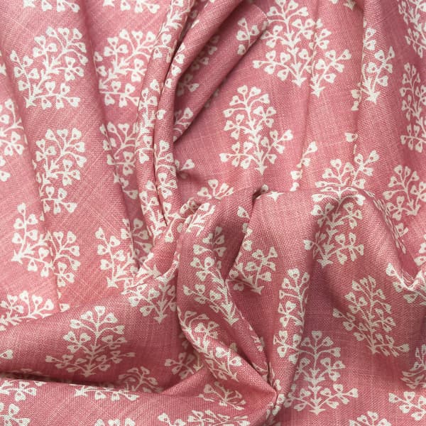 Tissu d'ameublement Sprig Pink | Andrew Martin - vue de détail | REMO-HOME