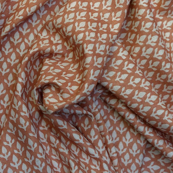 Tissu d'ameublement Bud Orange | Andrew Martin - vue de détail | REMO-HOME