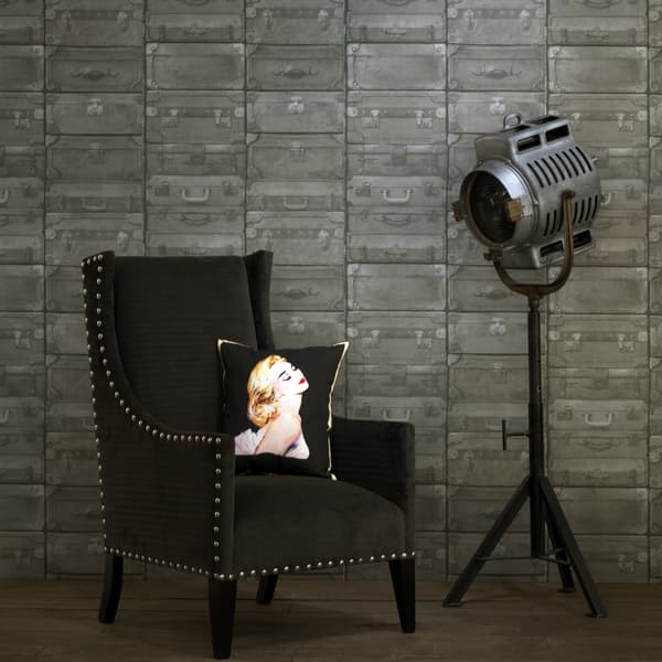 Papier peint Luggage Gunmetal | Andrew Martin - vue principale | REMO-HOME