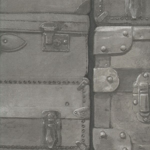 Papier peint Luggage Gunmetal | Andrew Martin - vue de détail | REMO-HOME