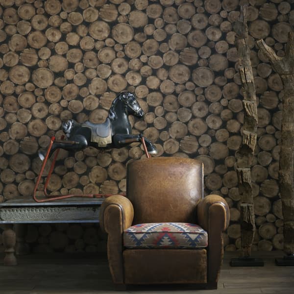 Papier peint Lumberjack Timber | Andrew Martin - vue de détail | REMO-HOME