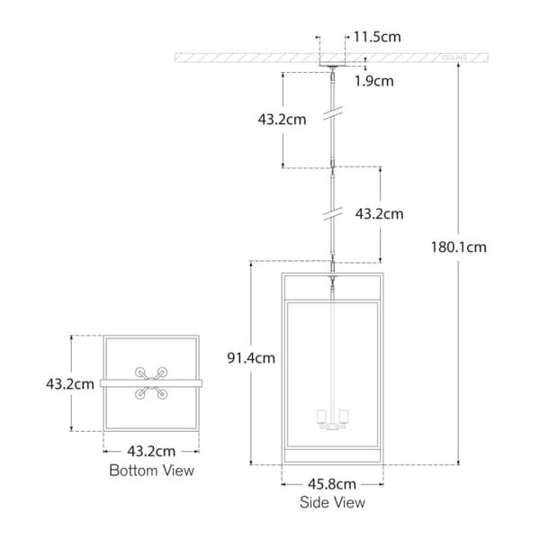 Plafonnier Halle Nickel | Andrew Martin - vue de détail | REMO-HOME