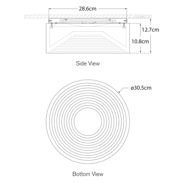 Plafonnier Otto Flush Nickel Mount | Andrew Martin - vue de détail | REMO-HOME