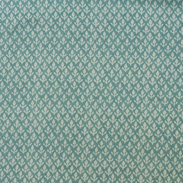 Tissu d'ameublement Bud Turquoise | Andrew Martin - vue principale | REMO-HOME