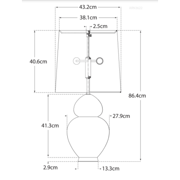 Lampe de table Michelena Shell Grey | Andrew Martin - vue de détail | REMO-HOME