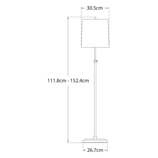 Lampadaire Bryant Brass Finition antique | Andrew Martin - vue de détail | REMO-HOME