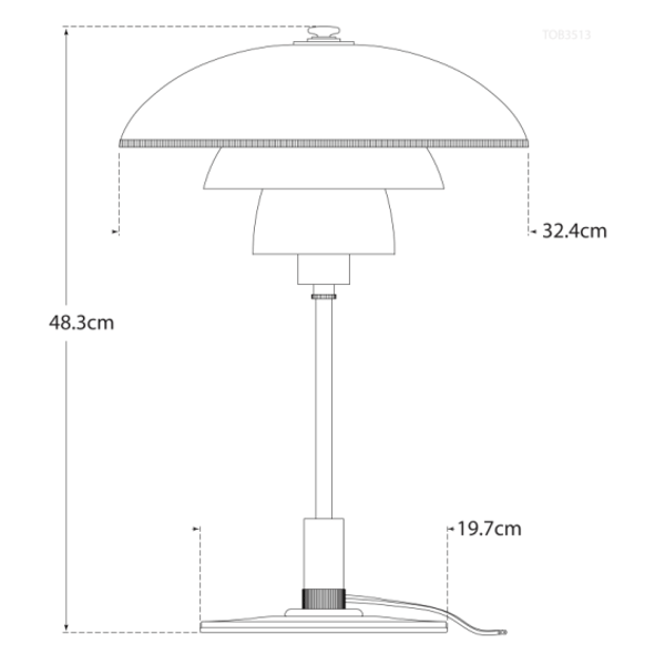Lampe de table Whitman White Lamp | Andrew Martin - vue de détail | REMO-HOME
