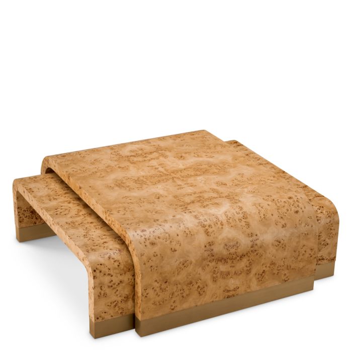 Table basse en bois brun (lot de 3) | Eichholtz Quinton
