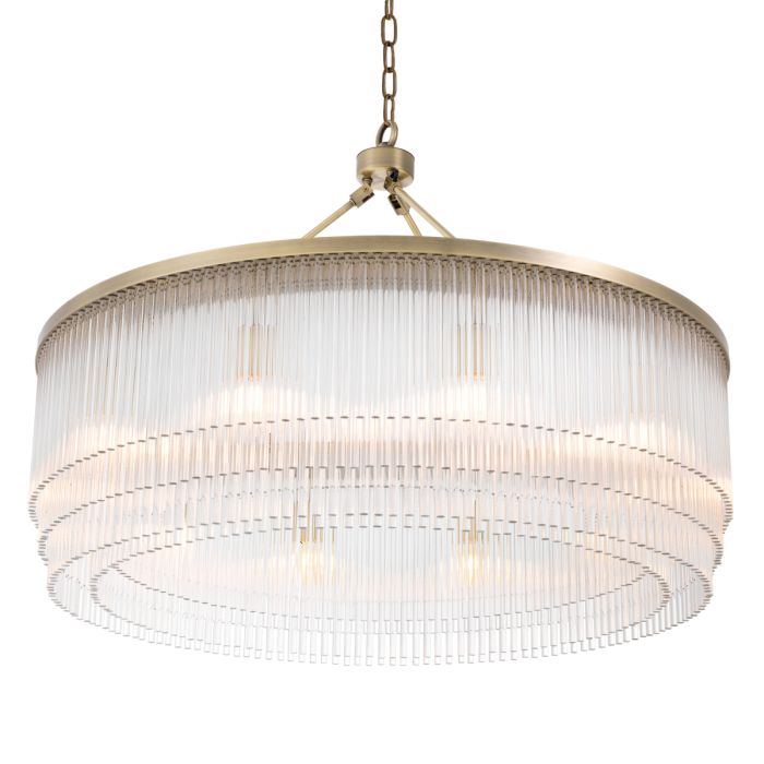 Lustre doré en verre transparent | Eichholtz Hector L