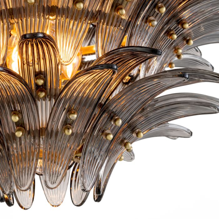 Lustre doré en verre fumé | Eichholtz Italo