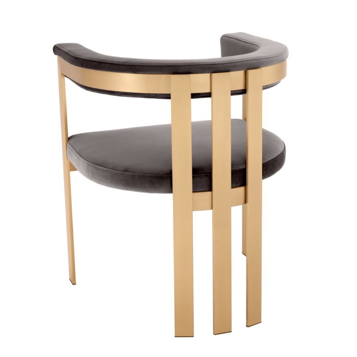 Chaise de salle à manger en velours gris | Eichholtz Clubhouse