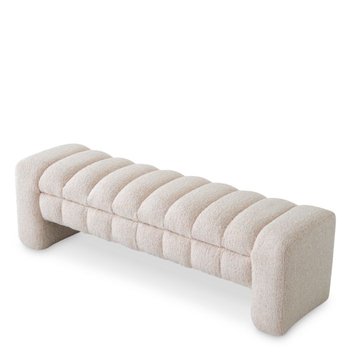 Banc en tissu blanc cassé | Eichholtz Taranto